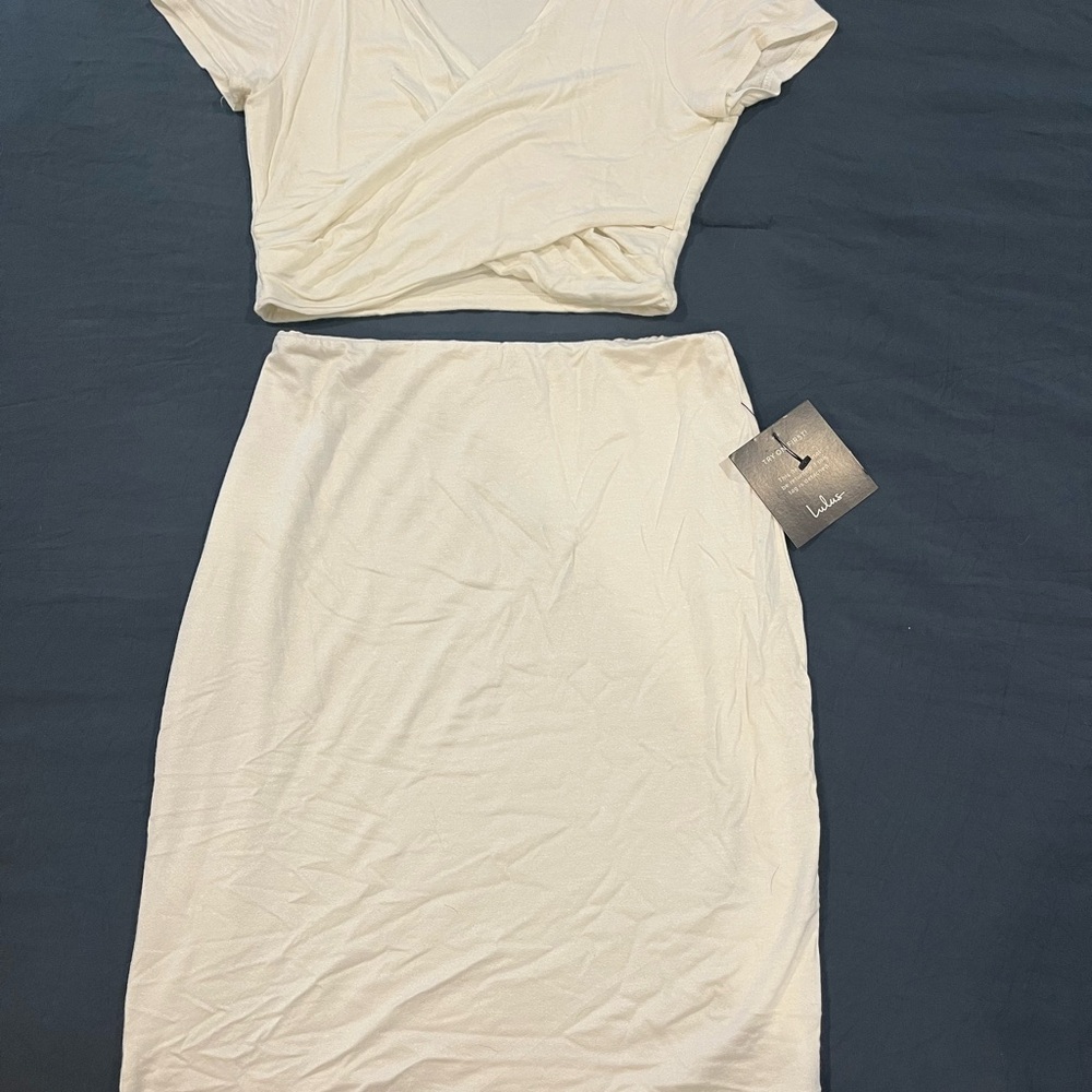 Lulu's Ivory Skirt Set